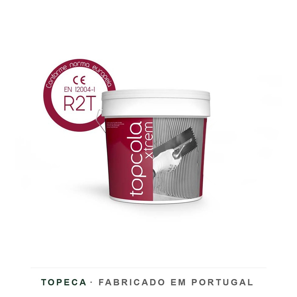 Balde de Topcola Xtrem 5 kg, adesivo reativo R2T da Topeca, fabricado em Portugal